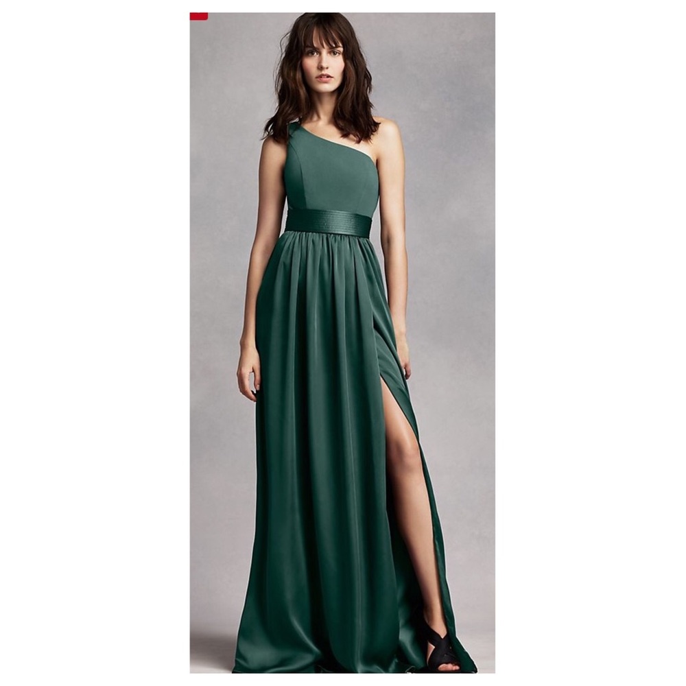 One Shoulder Dress w/ Satin Sash